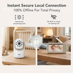 Video baby monitor set with color display and pan-tilt camera — view 5