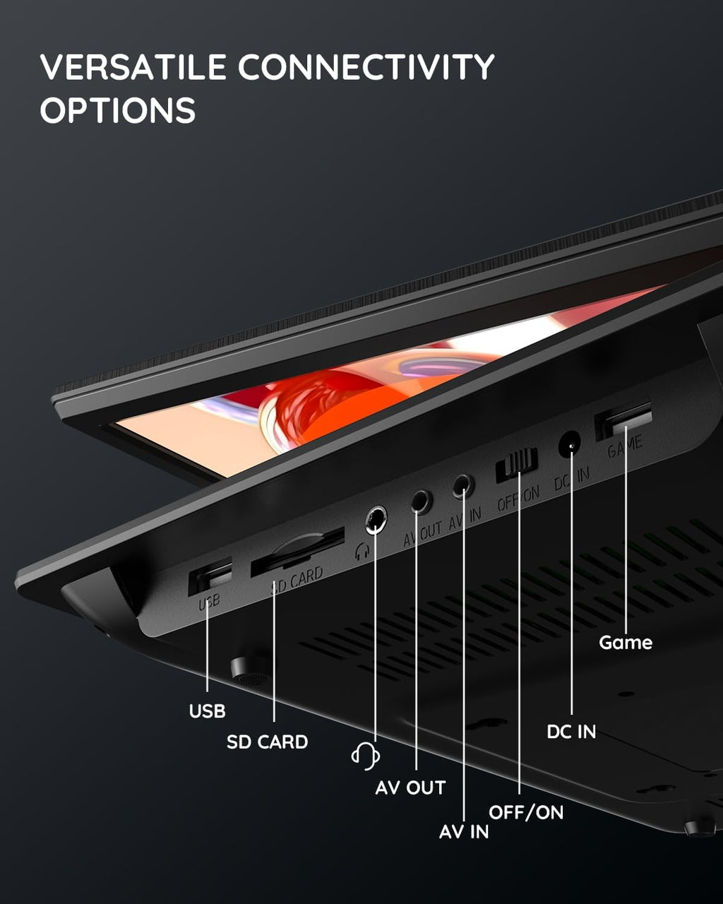 15.7-inch Portable DVD Player with 14.1-inch HD Screen and 6-Hour Battery product feature 5