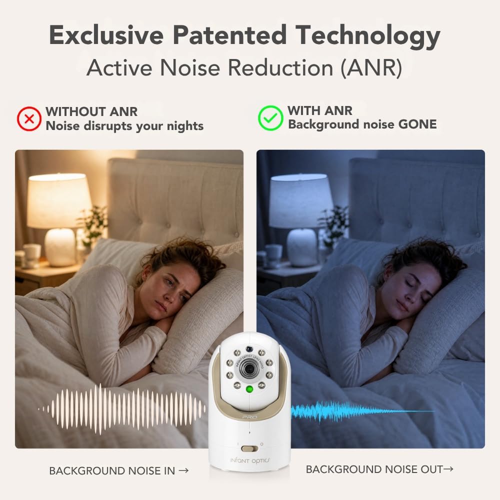 Video baby monitor set with color display and pan-tilt camera — view 2