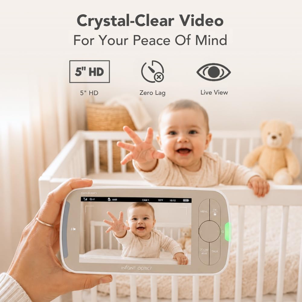 Video baby monitor set with color display and pan-tilt camera — view 4