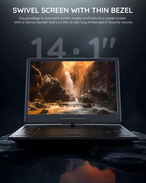 15.7-inch Portable DVD Player with 14.1-inch HD Screen and 6-Hour Battery product feature 1