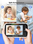 GoodBaby monitor two-camera split-screen view