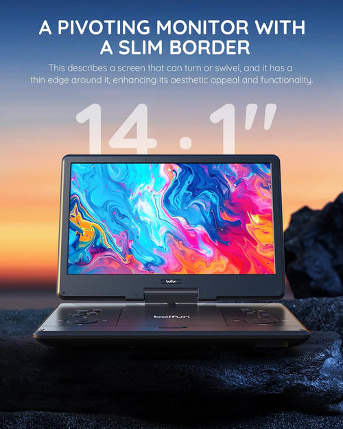 15.7-inch Portable DVD Player with 14.1-inch HD Screen and HDMI Input product feature 1