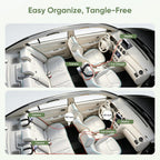 Rotating baby car mirror camera and rear-facing back seat monitor — view 6