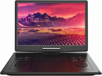 15.7-inch Portable DVD Player with 14.1-inch HD Screen and 6-Hour Battery on a white background