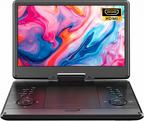 15.7-inch Portable DVD Player with 14.1-inch HD Screen and HDMI Input on a white background