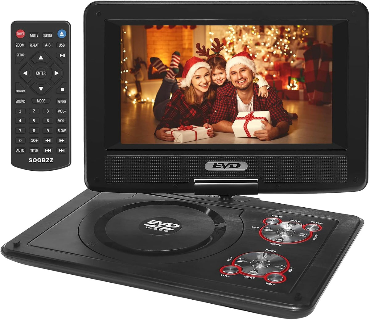 SQQBZZ compact black portable DVD player product image 1
