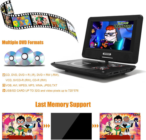SQQBZZ compact black portable DVD player product image 2