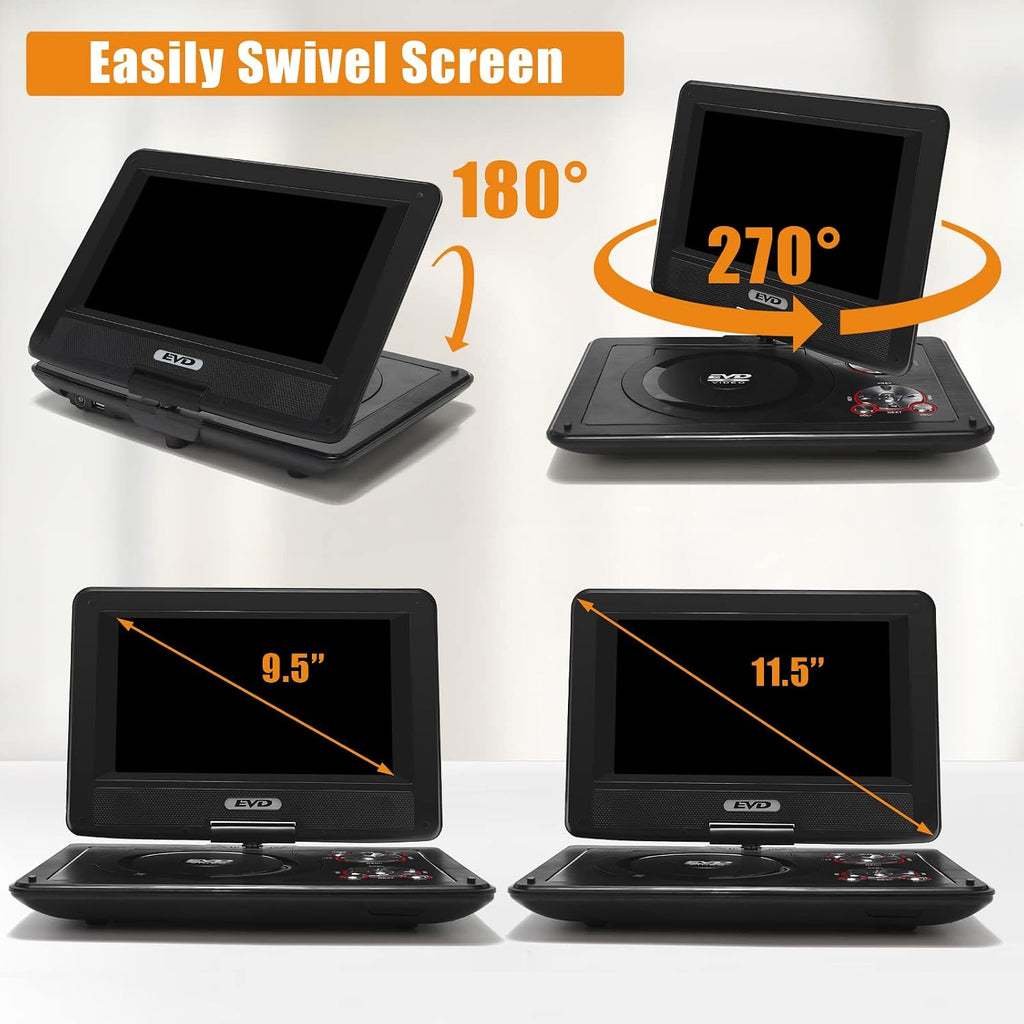 SQQBZZ compact black portable DVD player product image 4