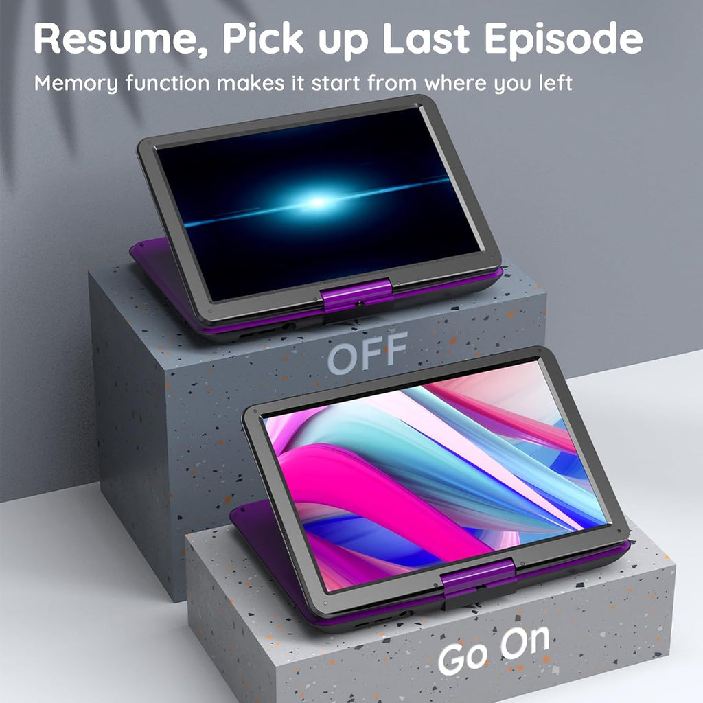 BOIFUN large purple portable DVD player product image 5