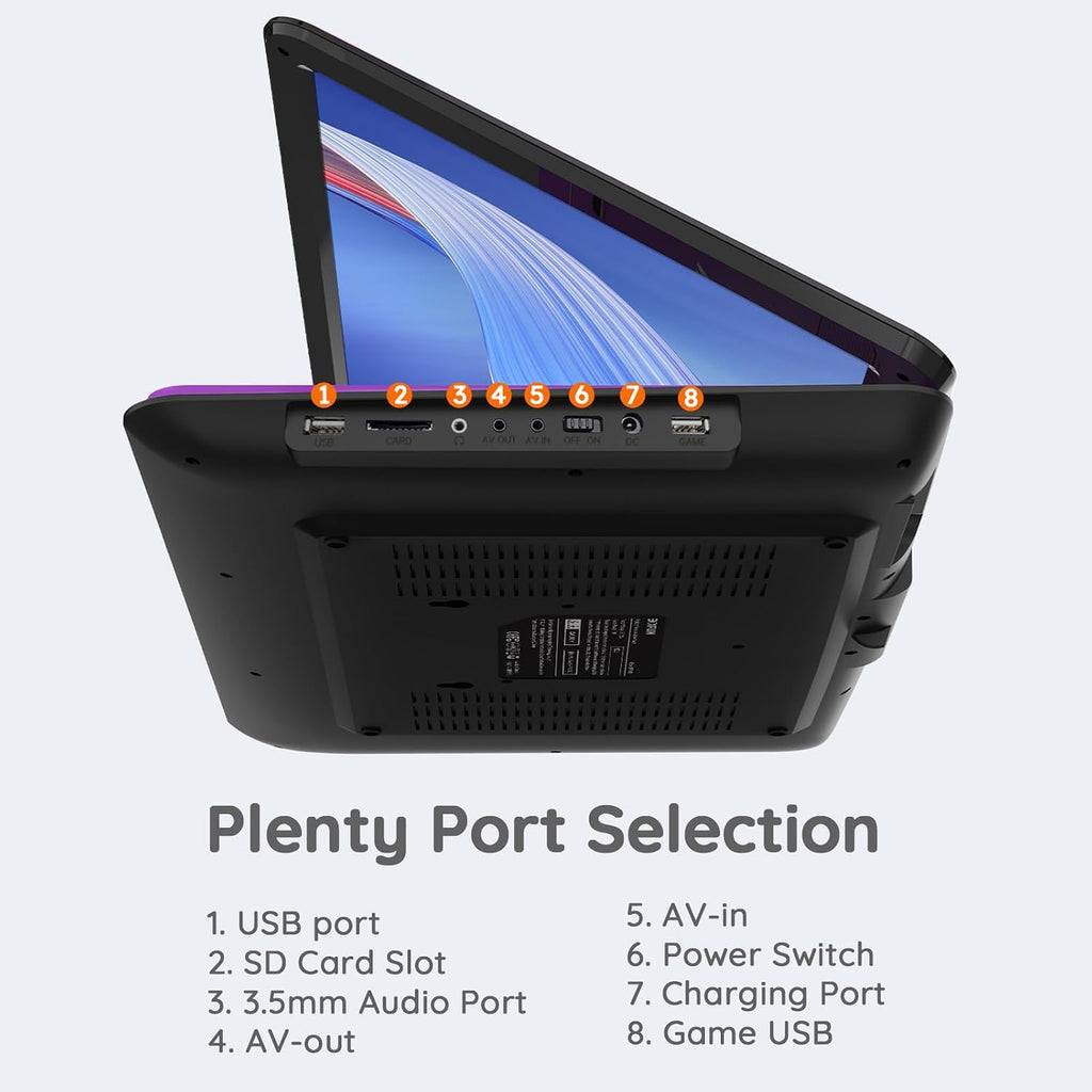 BOIFUN large purple portable DVD player product image 7